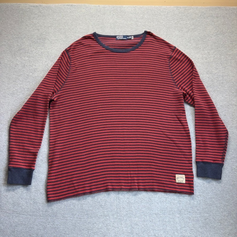 Vintage Polo Ralph Lauren Polo Country Shirt Mens 2XL Waffle Knit Crewneck
